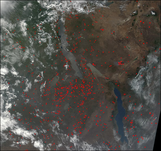 Fires in Central and Southern Africa