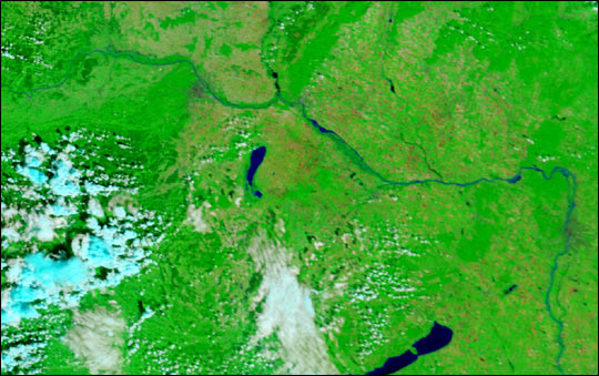 Flooding along Danube River