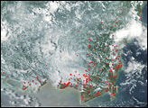 Widlfires and Haze over Borneo - selected image