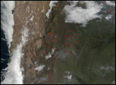 Widespread  Fires in South America