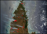 Fires on Cape York Peninsula, Australia