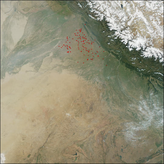 Fires Near Indus River