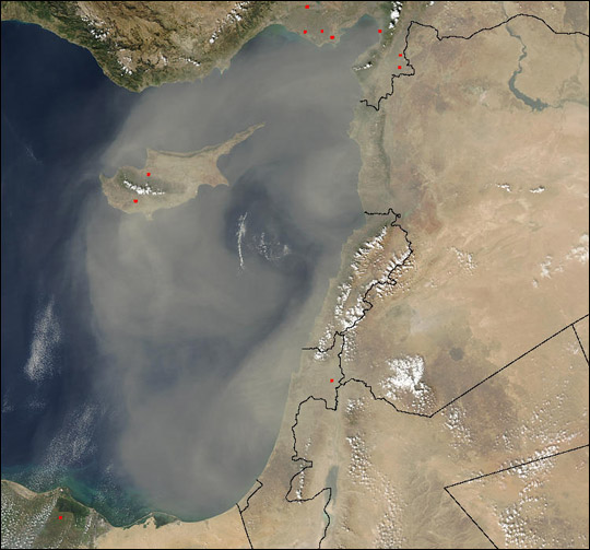 Dust Storm over Cyprus