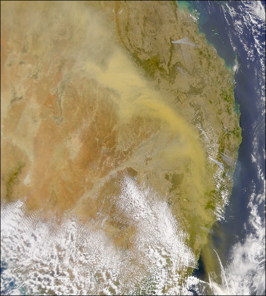 Dust Storm over Eastern Australia