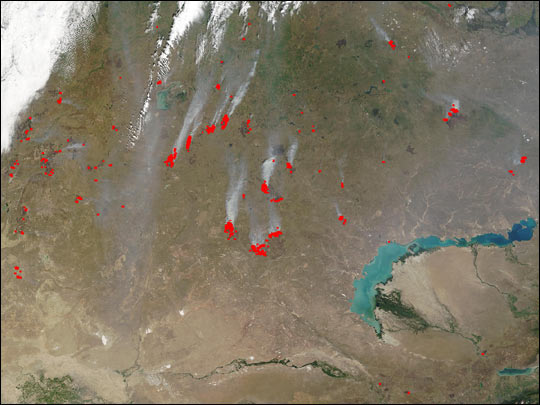 Burn Scars and Late-Season Fires in Kazakhstan