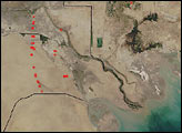 Fires and Gas Flares in Persian Gulf Countries