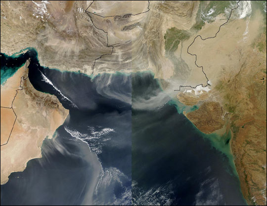 Dust over the Arabian Sea