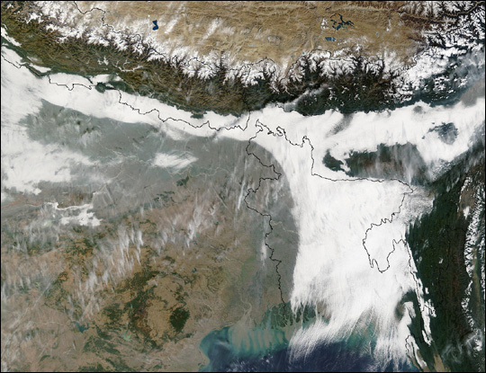 Pollution over Bangladesh and India