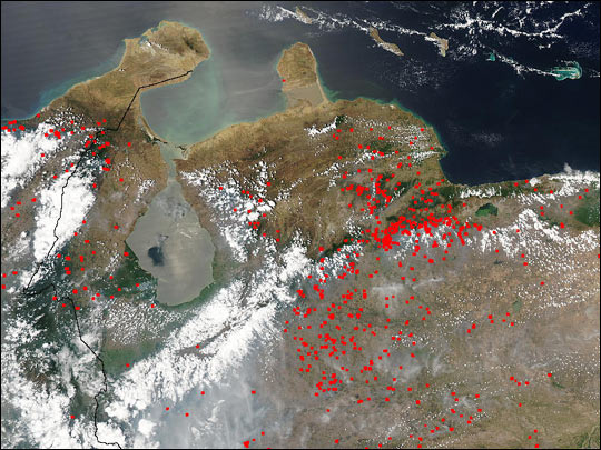 Fires Across Northern South America