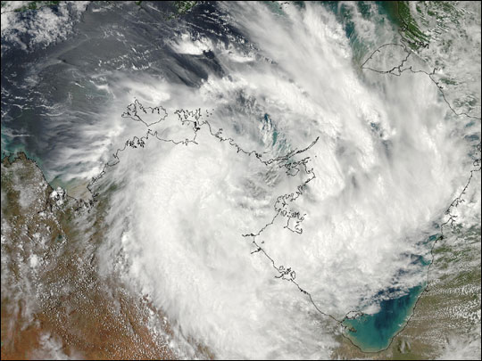 Low-Pressure Storm System over Australia