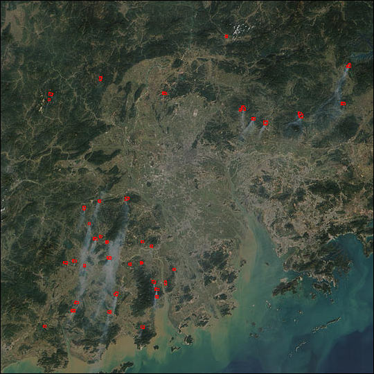 Fires in Southern China