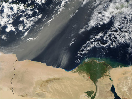 Dust Storm off Egypt