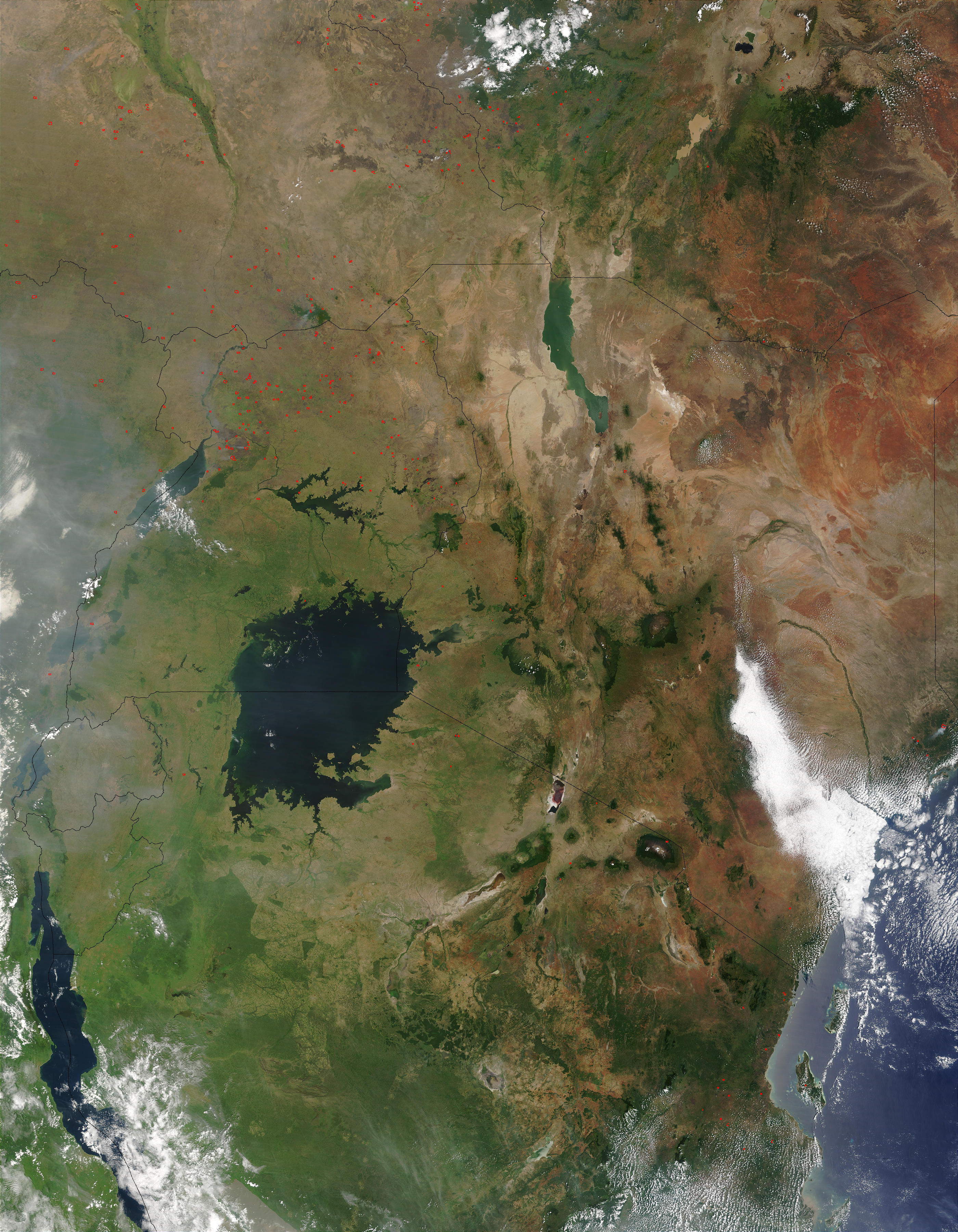 Fires in Eastern Africa Near Lake Victoria - related image preview
