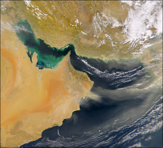 Dust Storm over Gulf of Oman