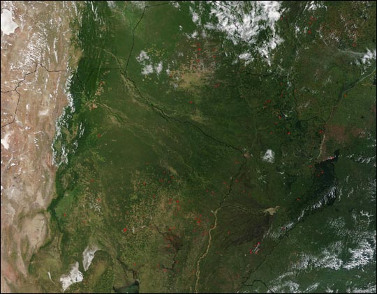 Fires in Central South America
