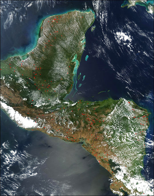 Fires in Mexico and Central America