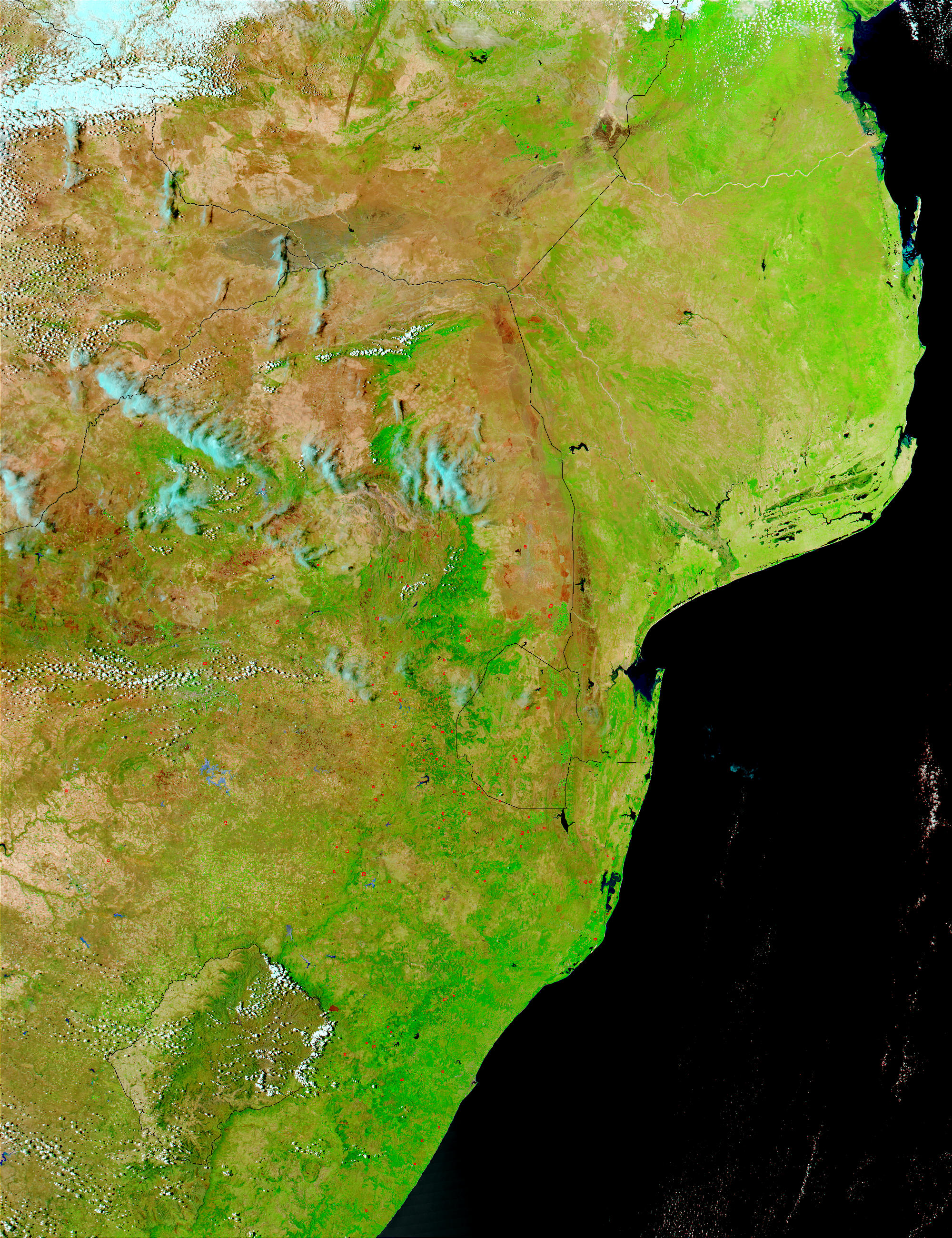 Fires in South Africa (false color) - related image preview