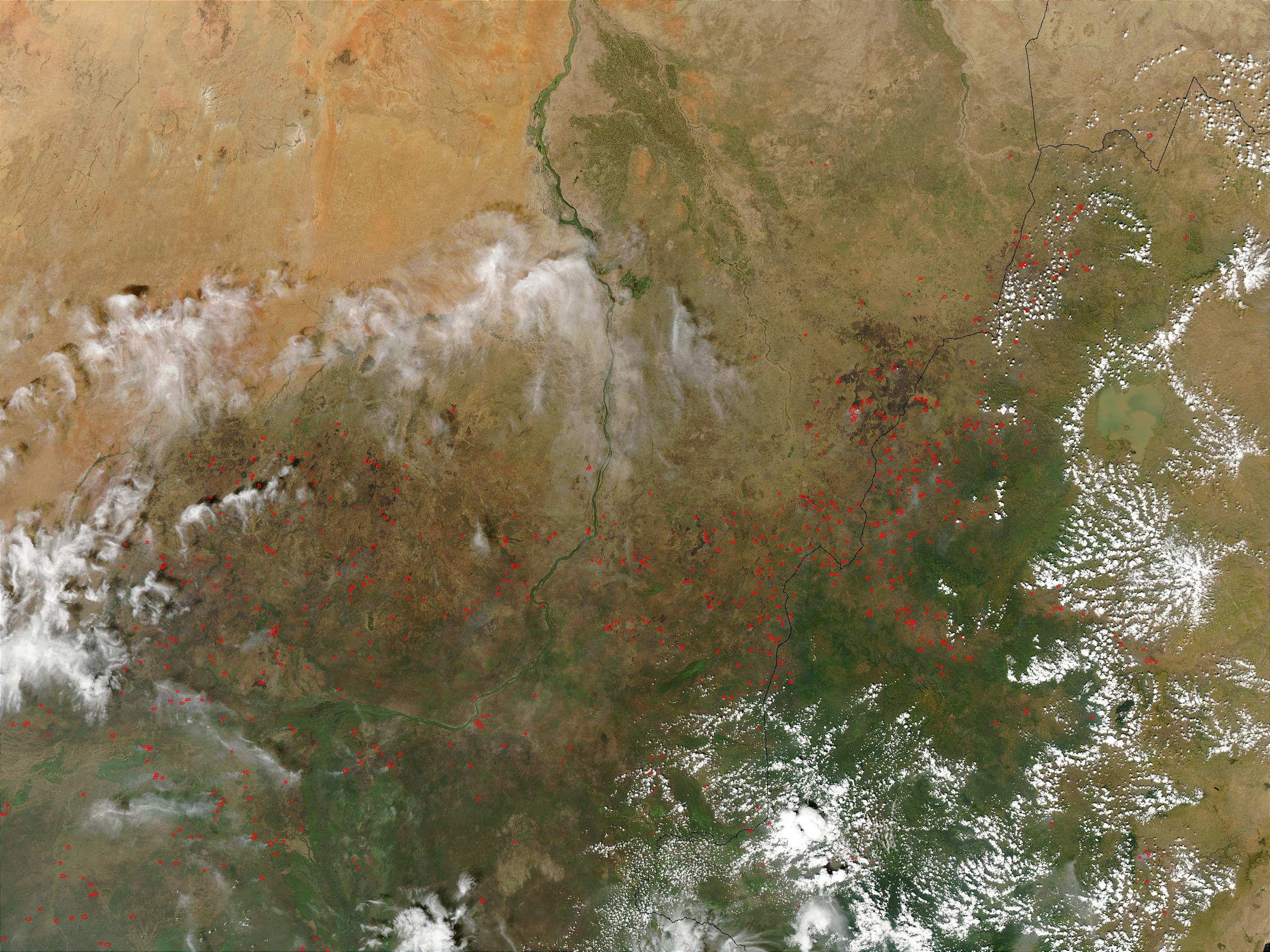 Fires in Sudan (afternoon overpass) - related image preview