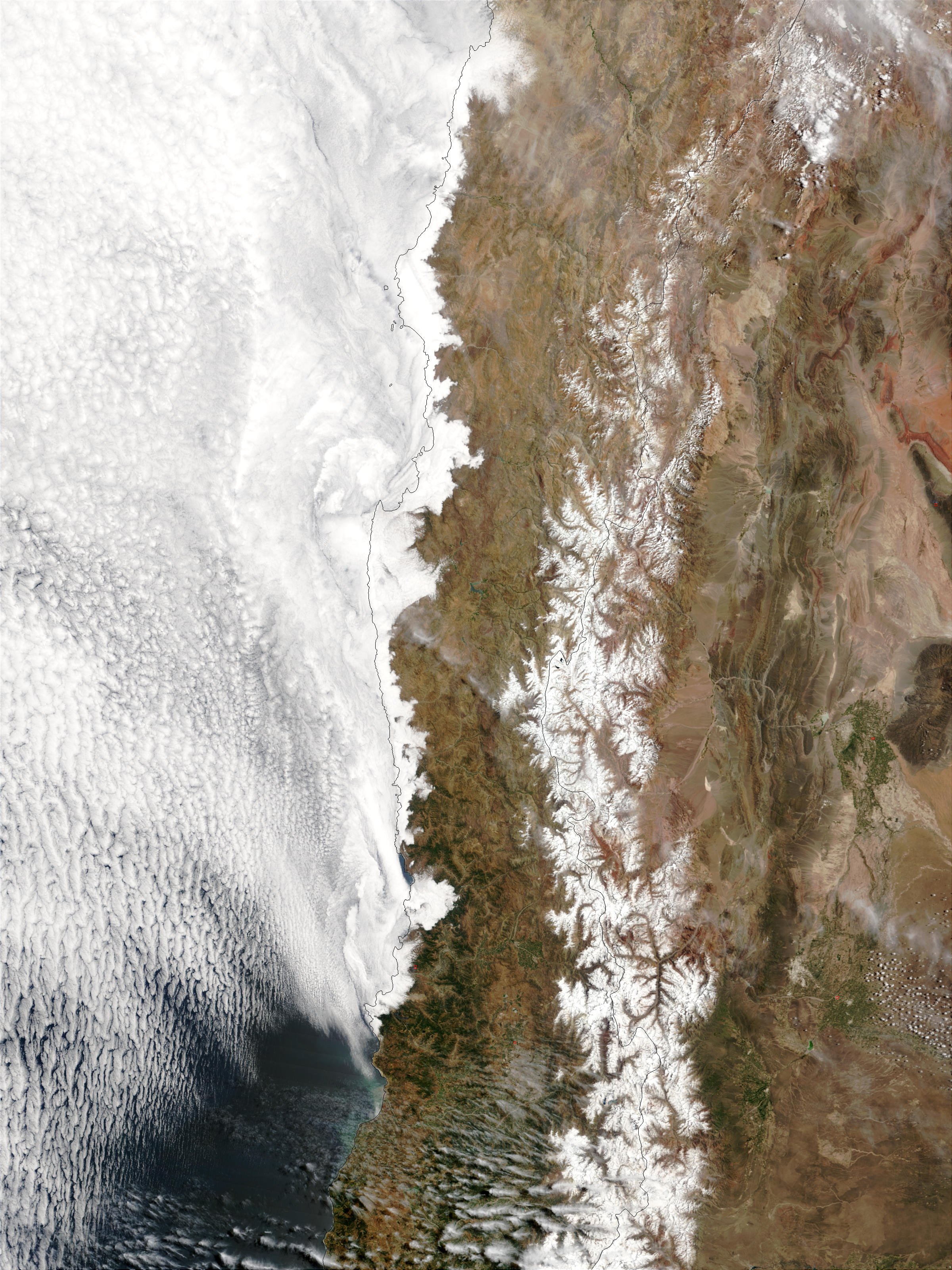 Marine clouds and snow in Chile - related image preview