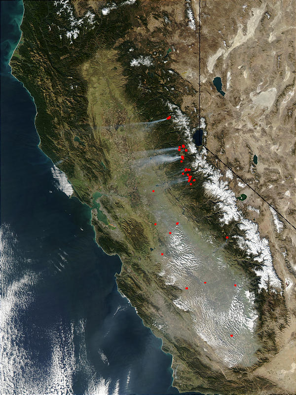 Fires in California (afternoon overpass) - related image preview