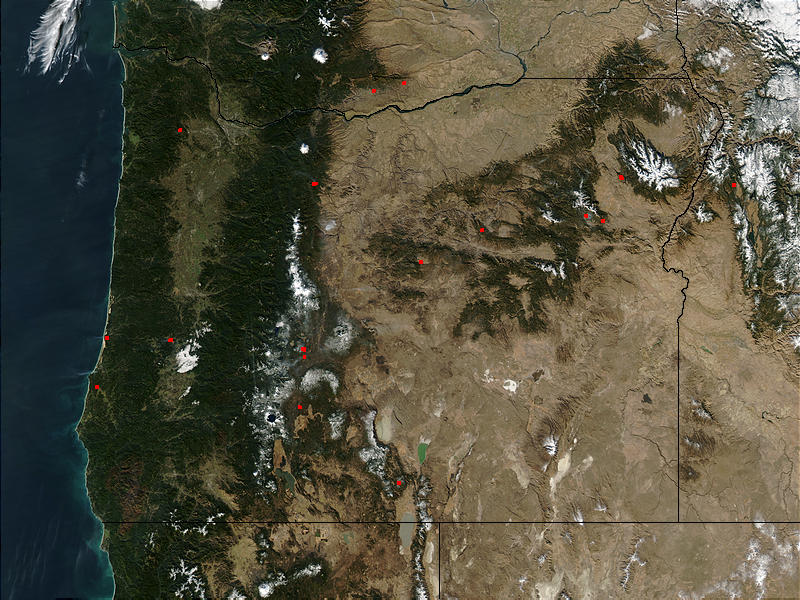 Fires in Oregon (afternoon overpass) - related image preview