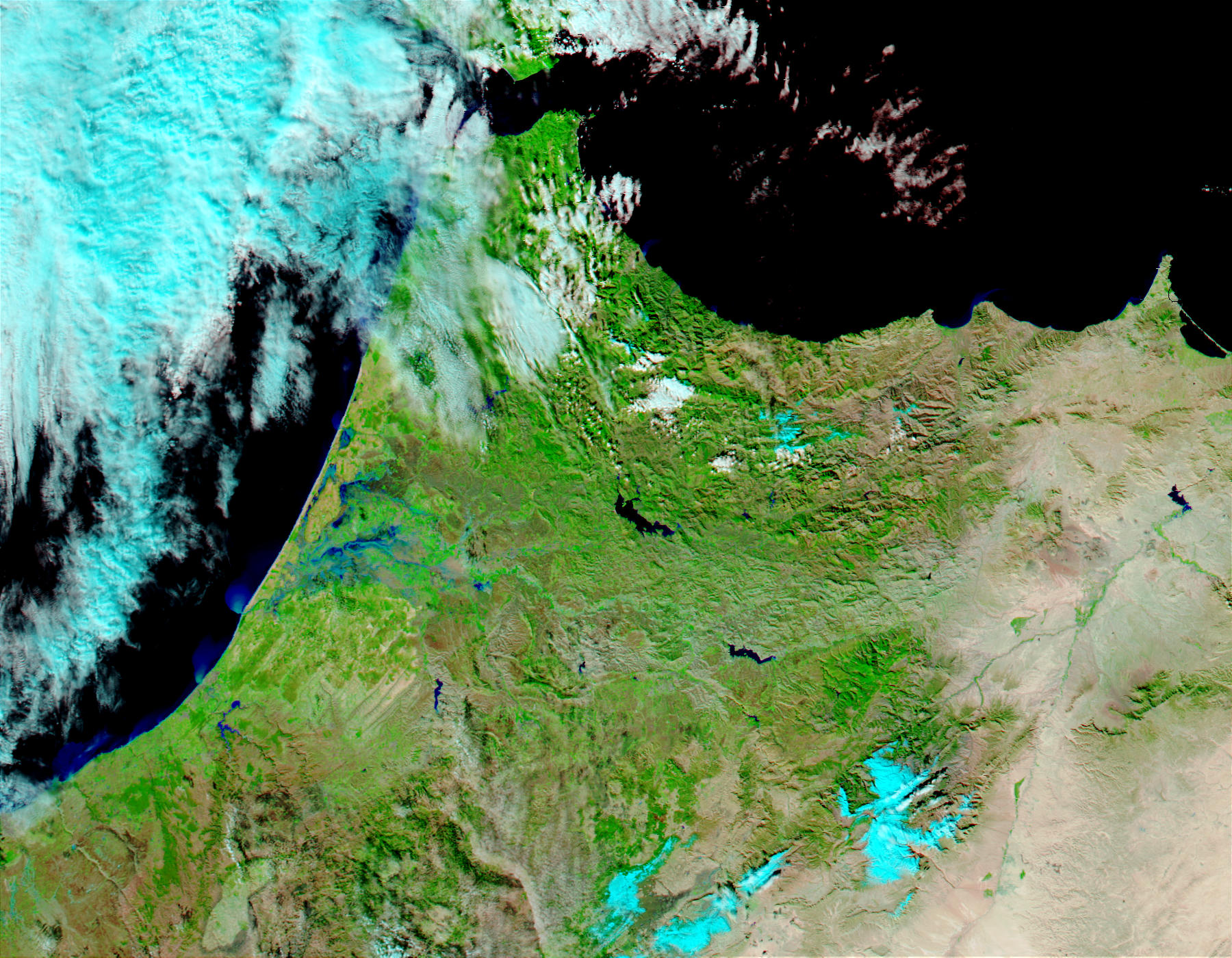 Floods in Morocco (false color) - related image preview