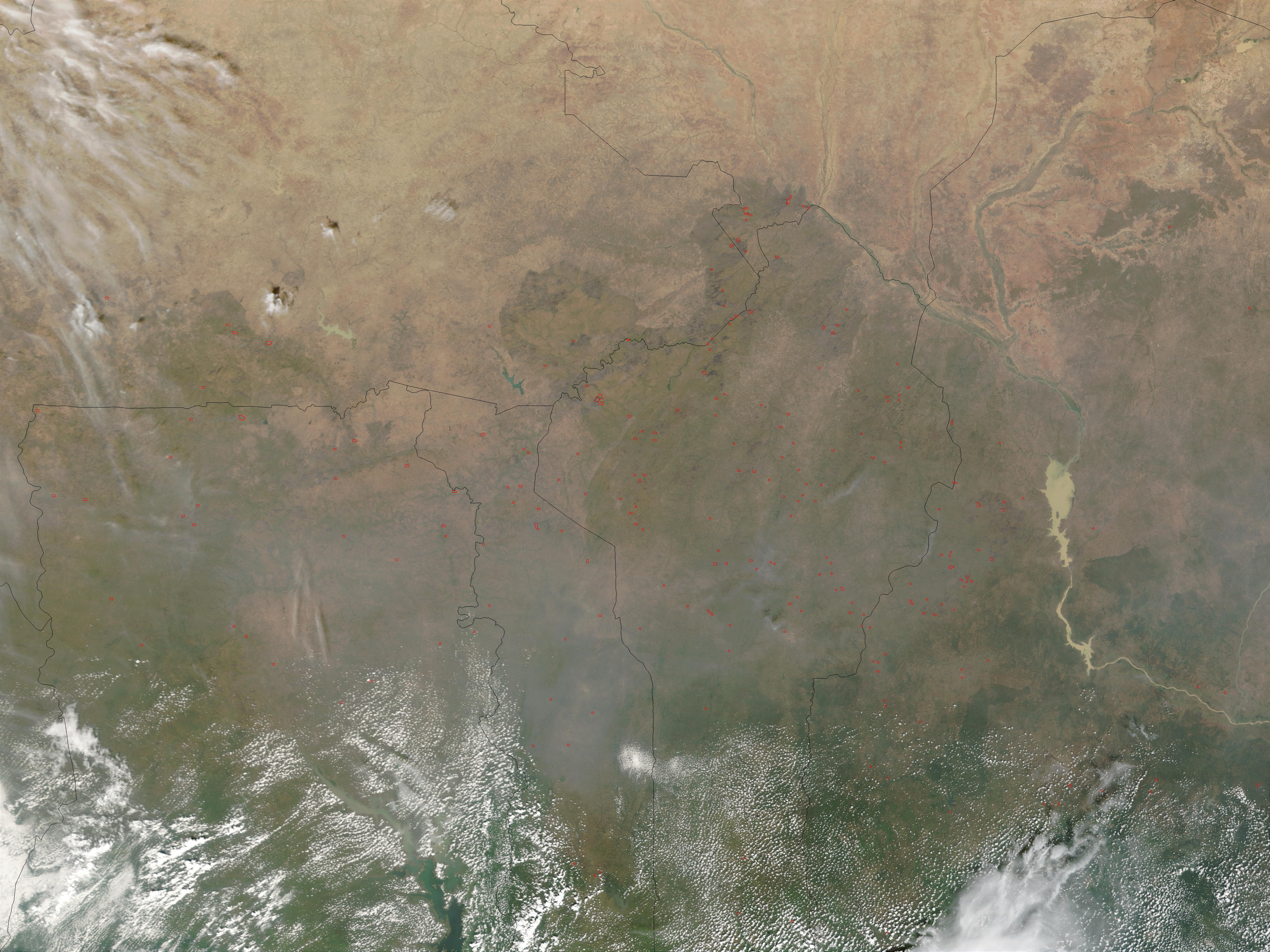 Fires in West Africa (morning overpass) - related image preview