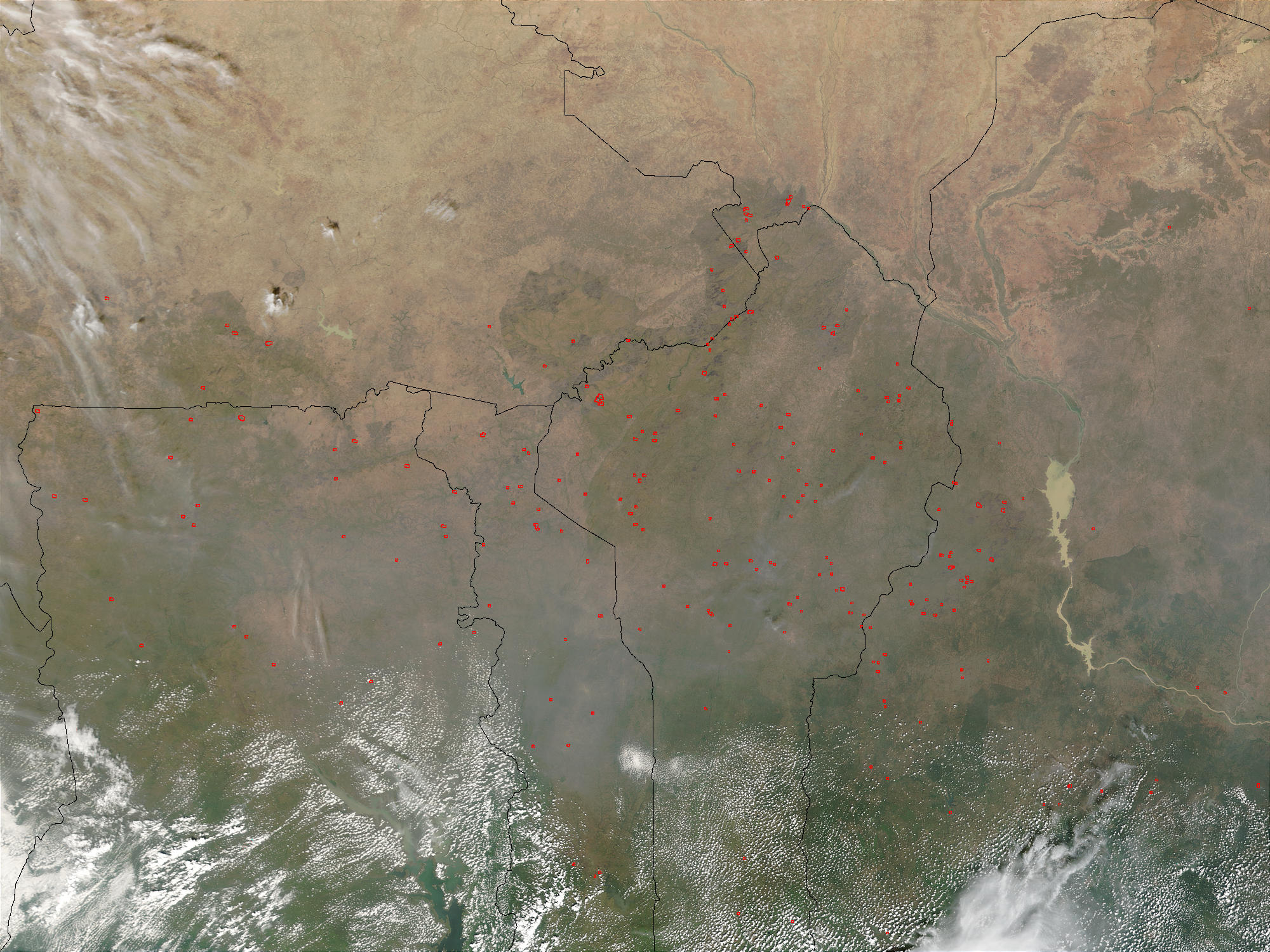 Fires in West Africa (morning overpass) - related image preview