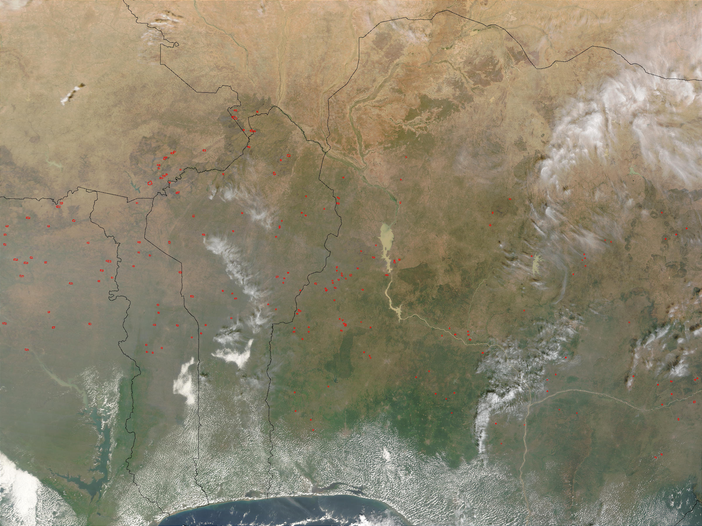 Fires in West Africa (morning overpass) - related image preview