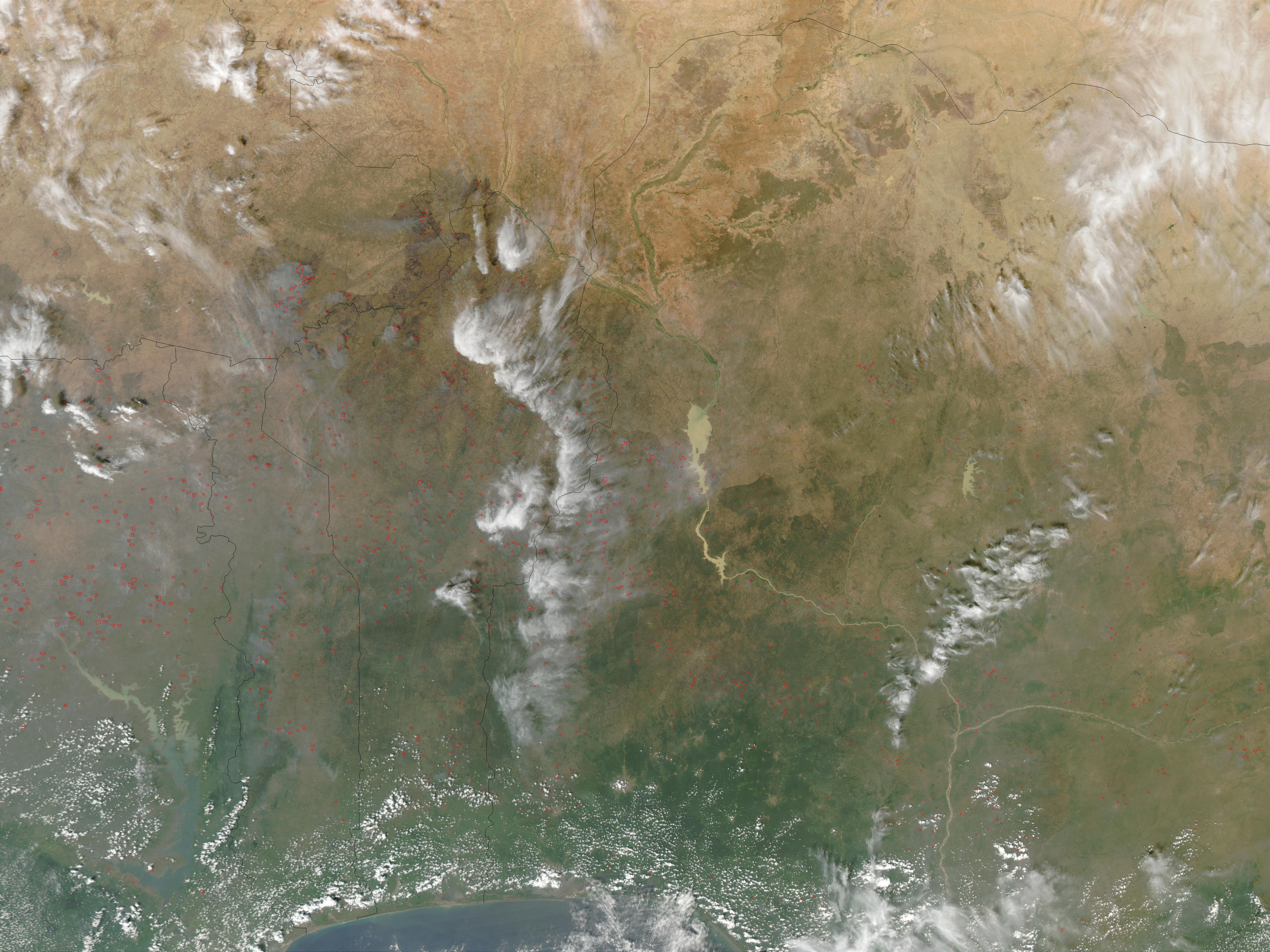 Fires in West Africa (afternoon overpass) - related image preview