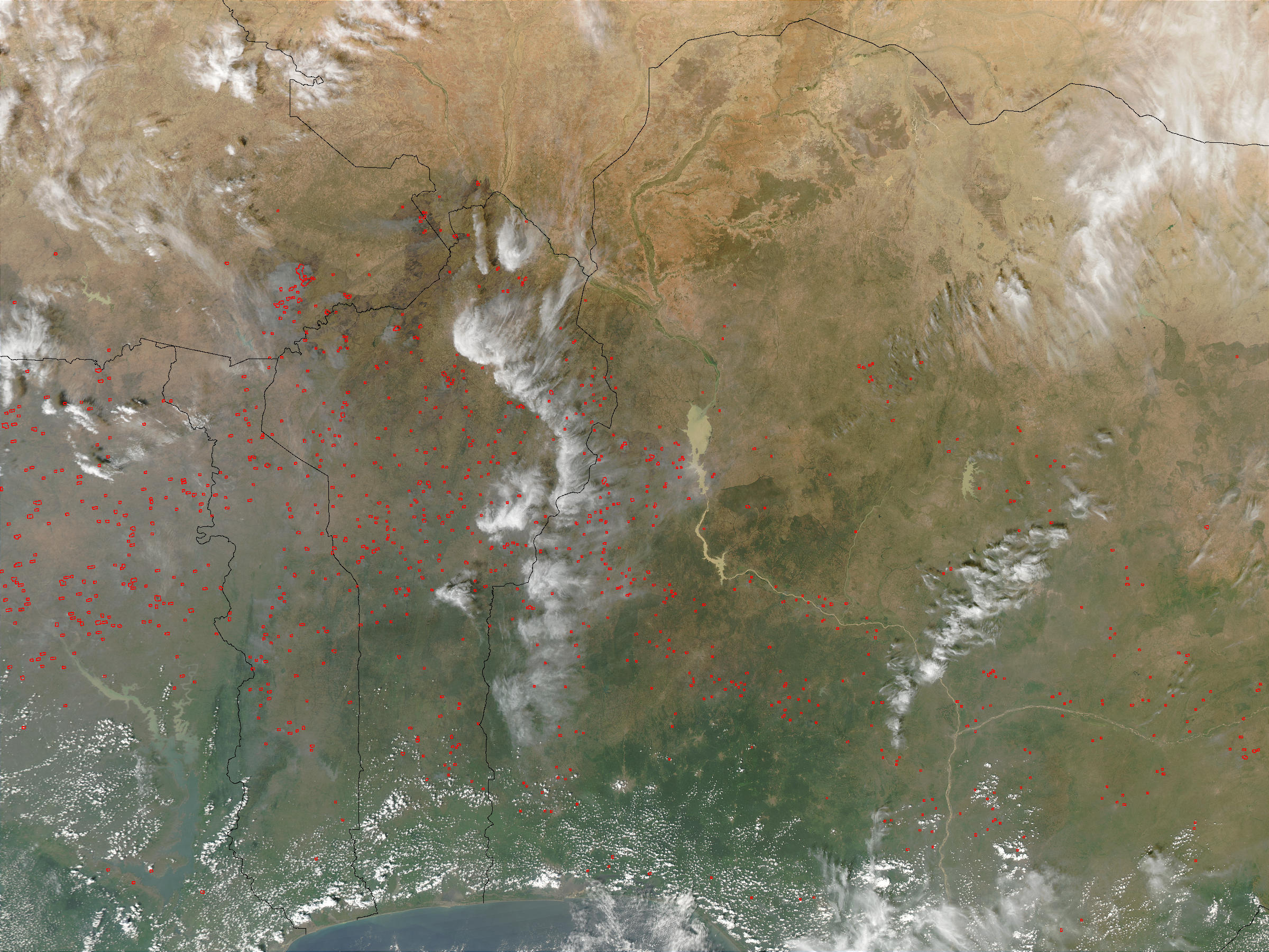 Fires in West Africa (afternoon overpass) - related image preview