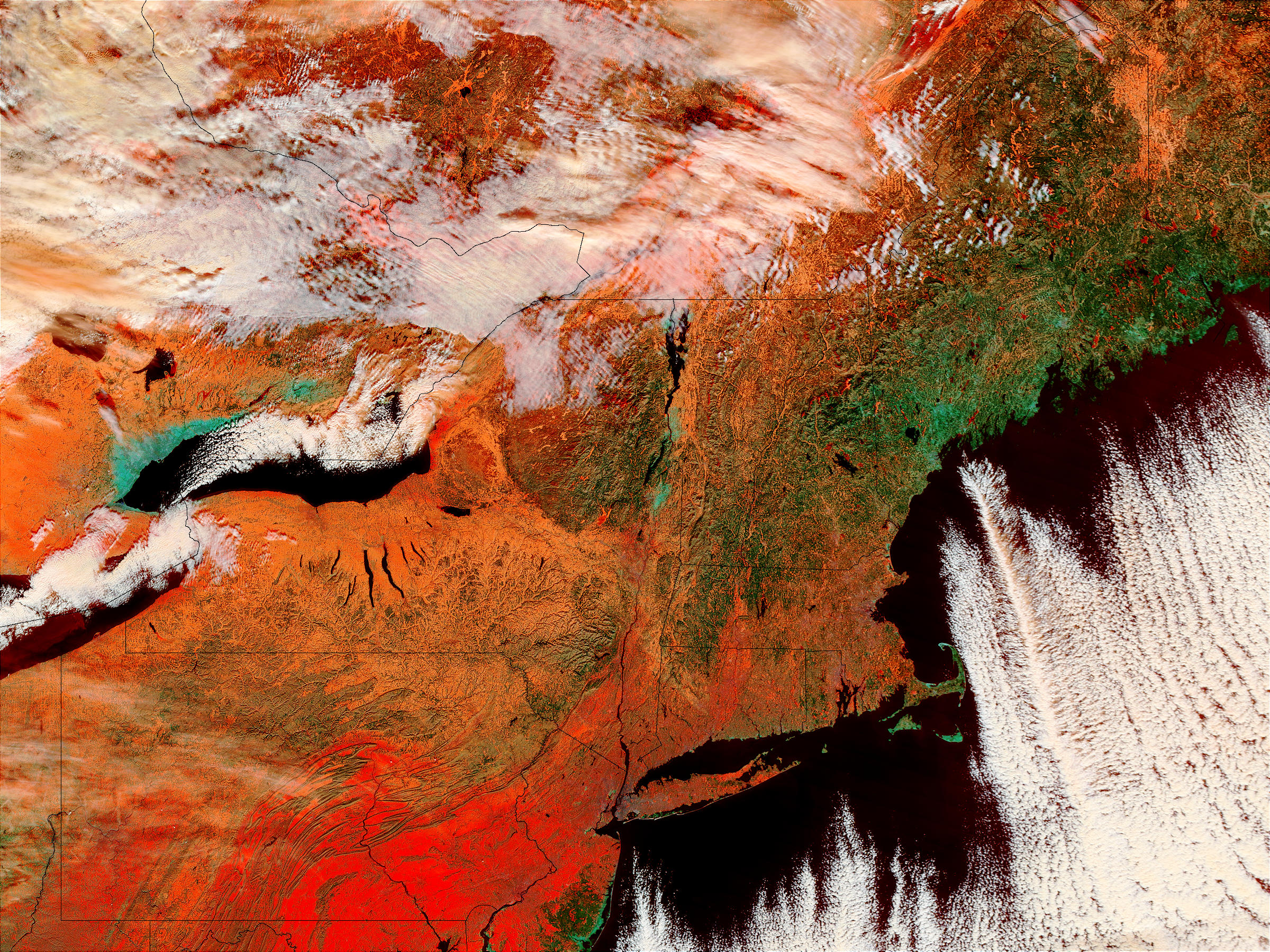 Snow in Northeast United States (false color) - related image preview