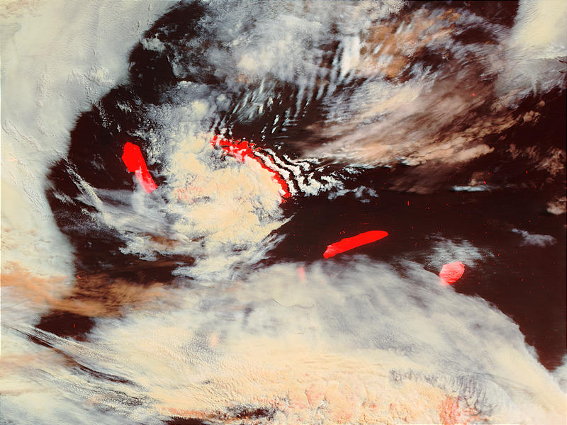Icebergs near South Georgia (false color) - related image preview