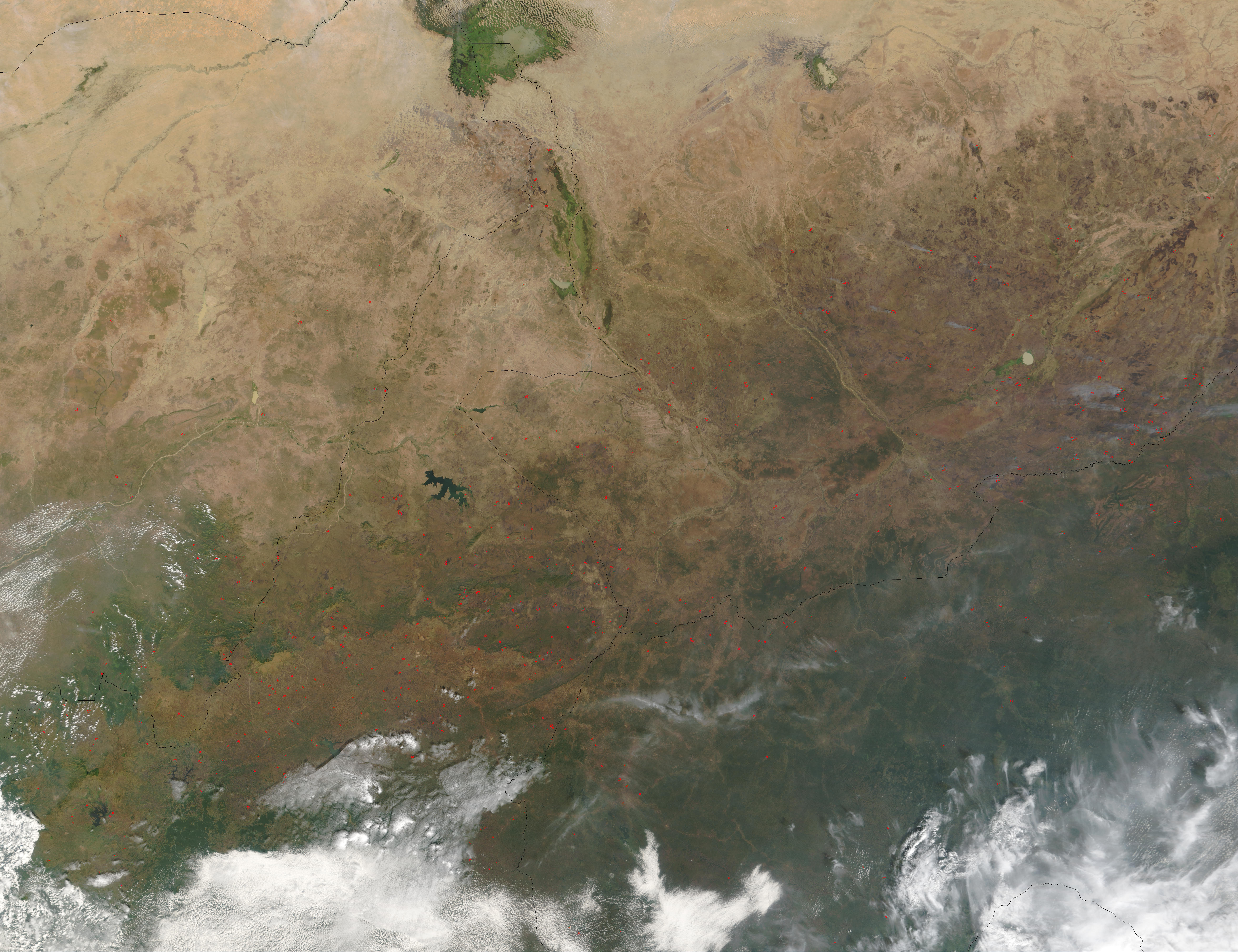 Fires in Central Africa (morning overpass) - related image preview