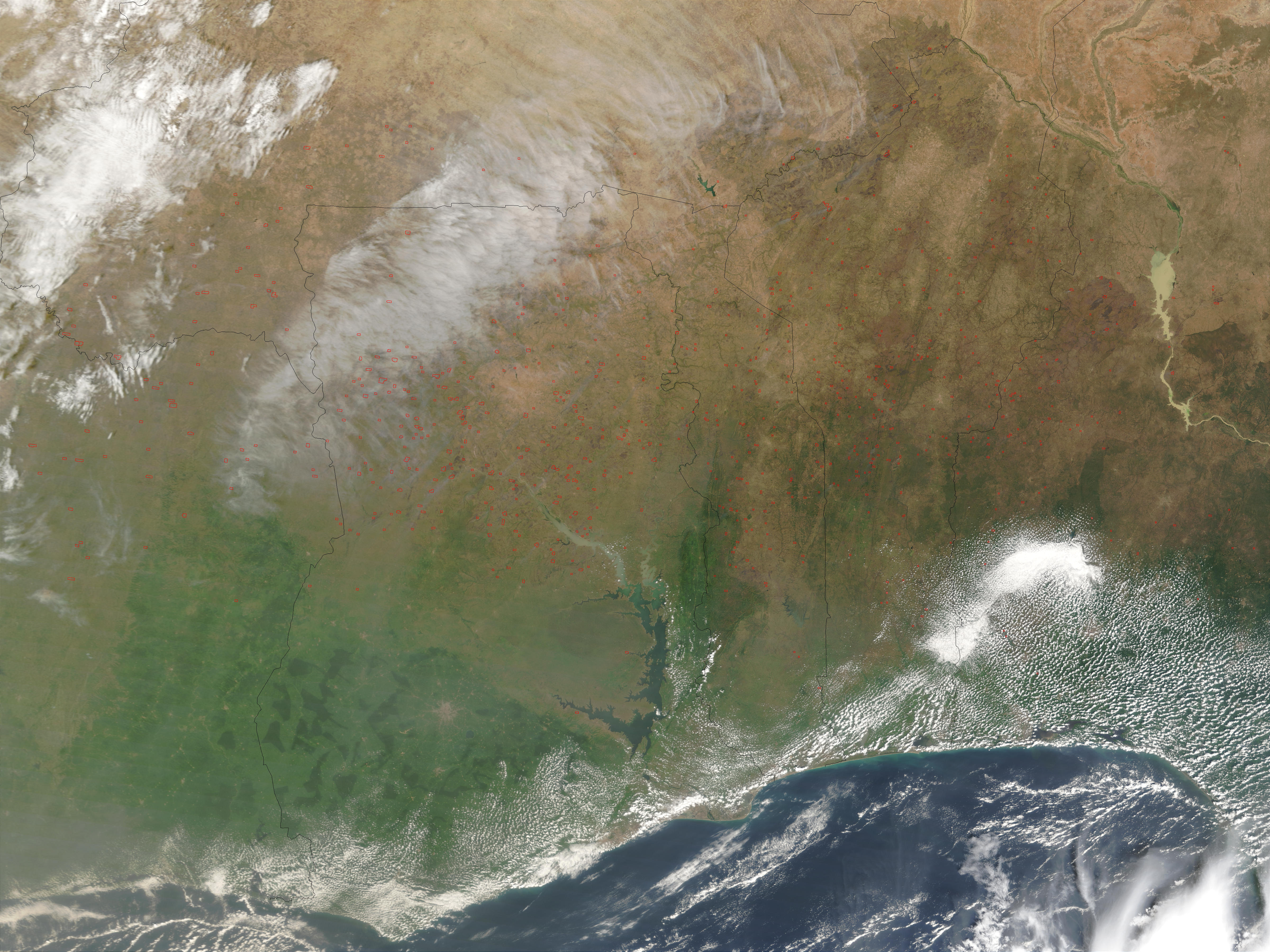 Fires in West Africa (morning overpass) - related image preview