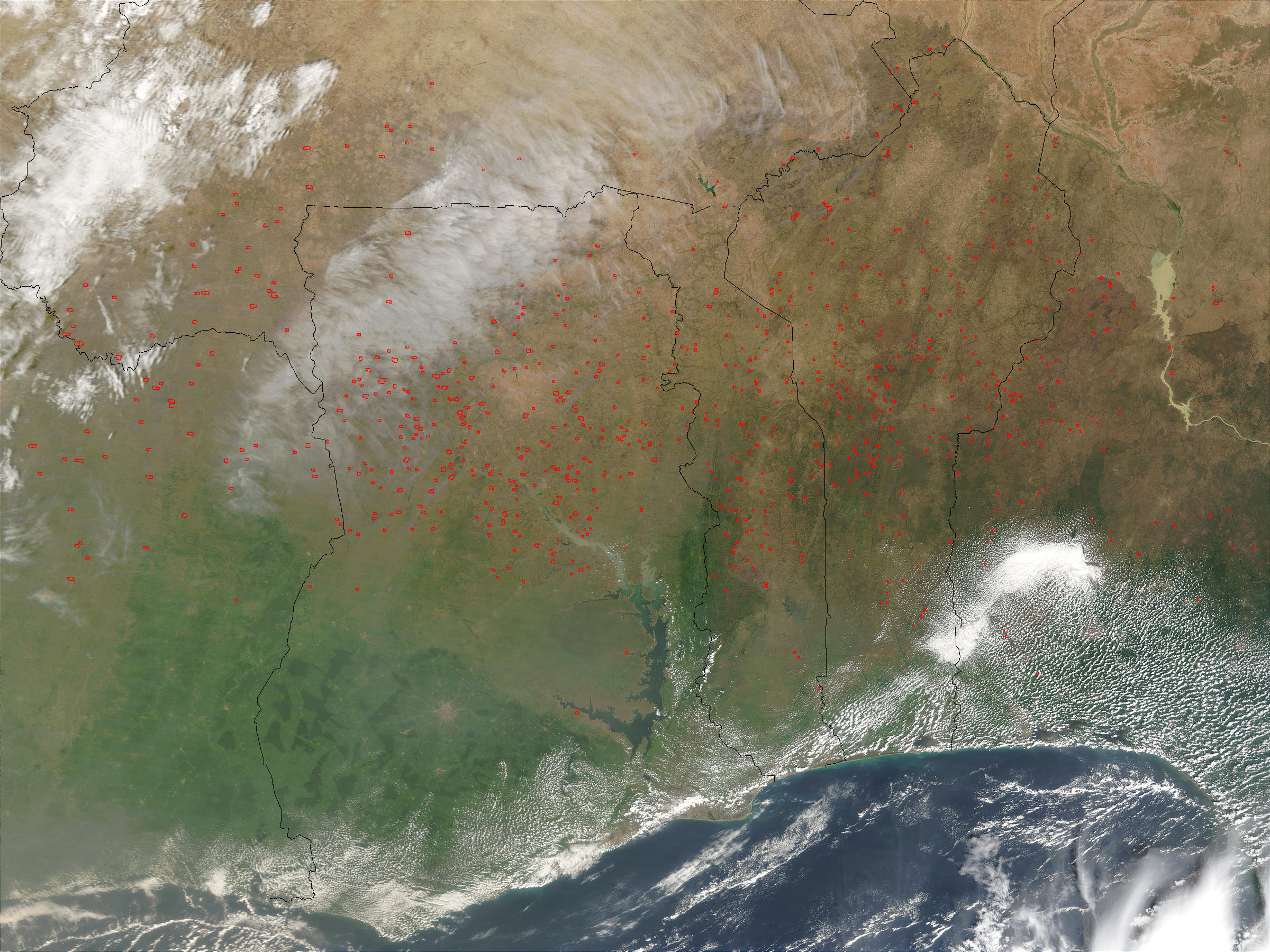 Fires in West Africa (morning overpass) - related image preview