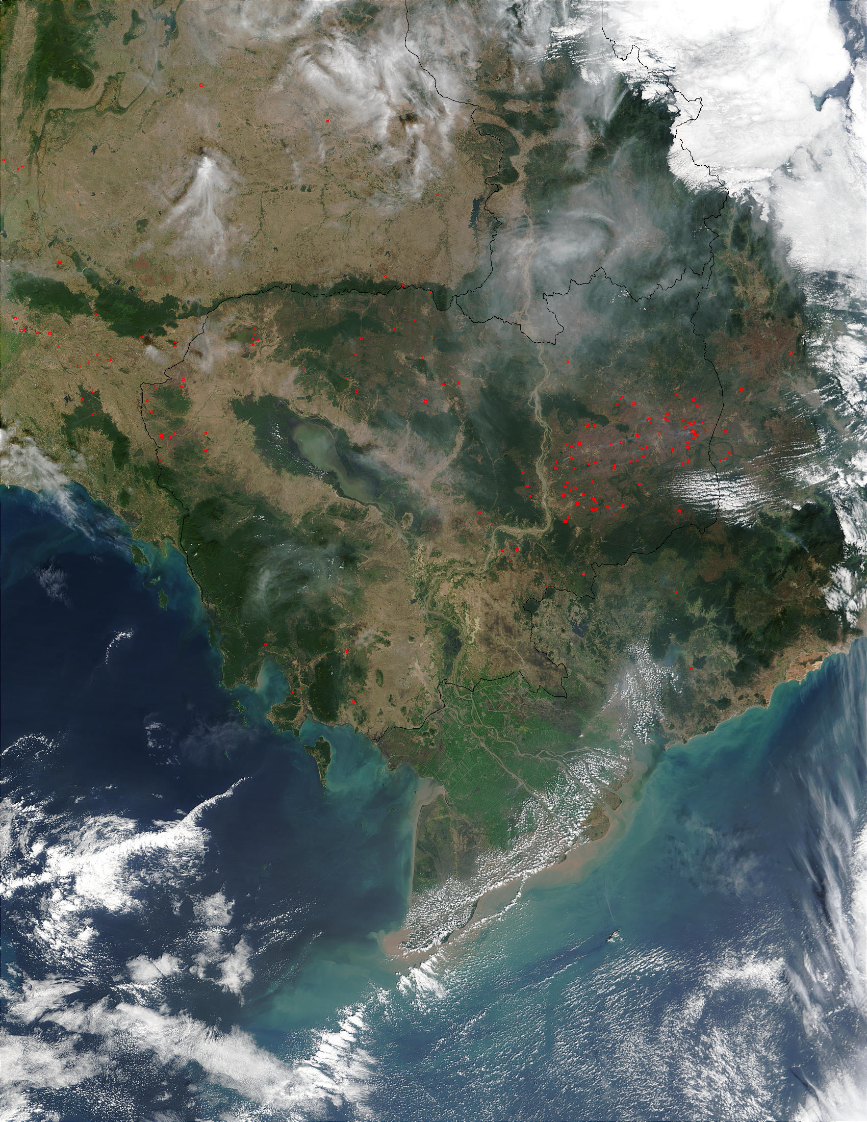 Fires in Indochina (morning overpass) - related image preview