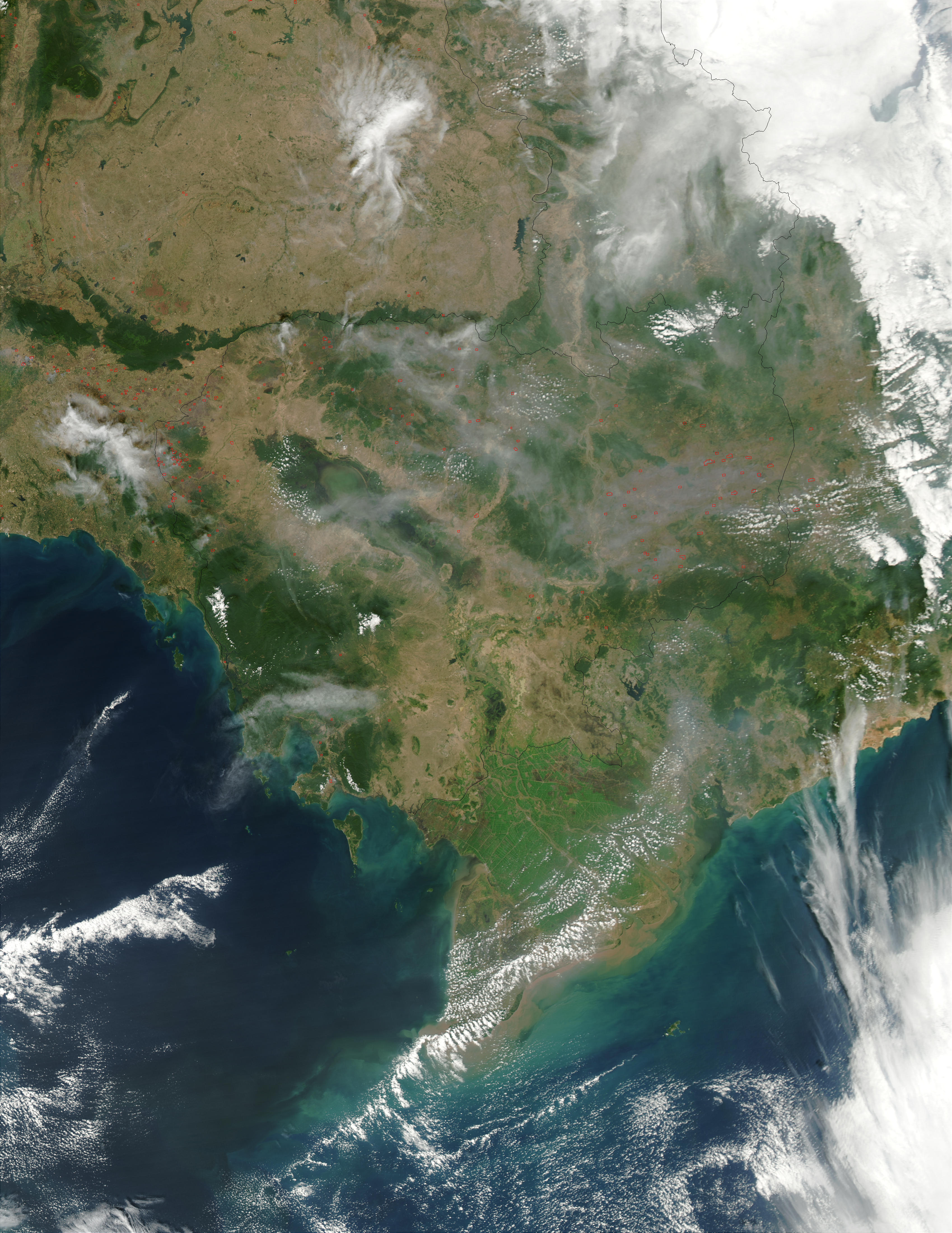 Fires in Indochina (afternoon overpass) - related image preview