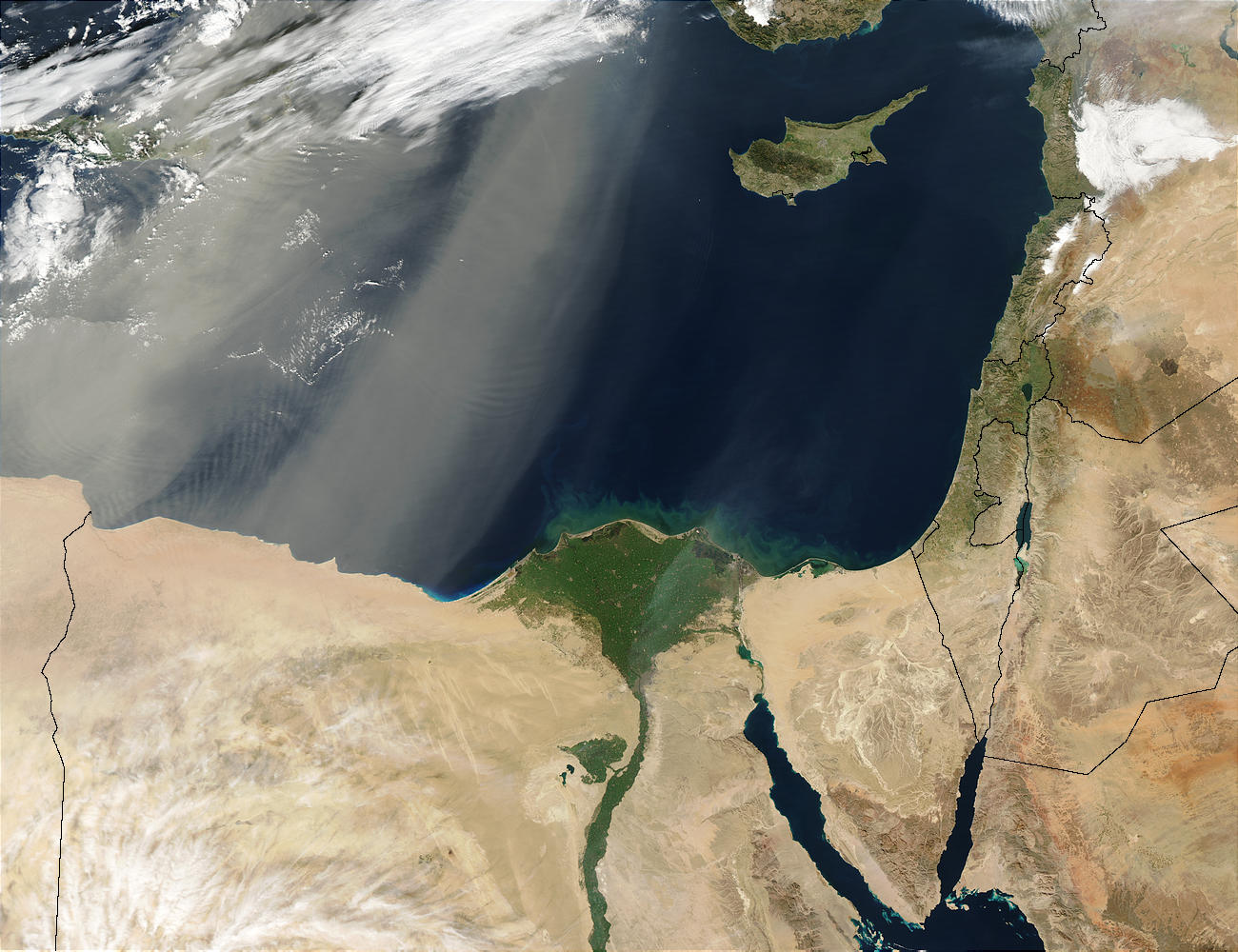 Dust storm off Egypt - related image preview