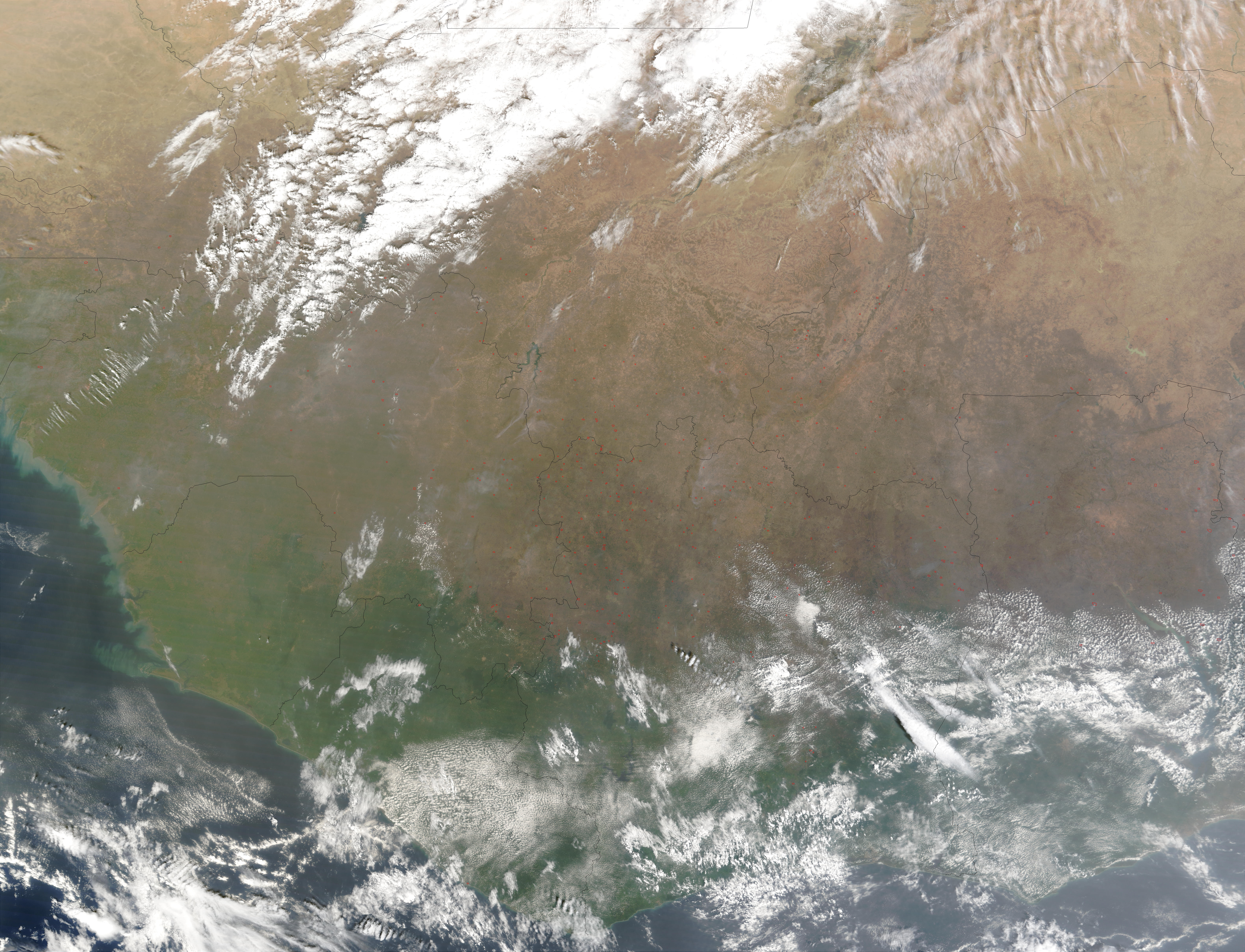 Fires in Western Africa (morning overpass) - related image preview
