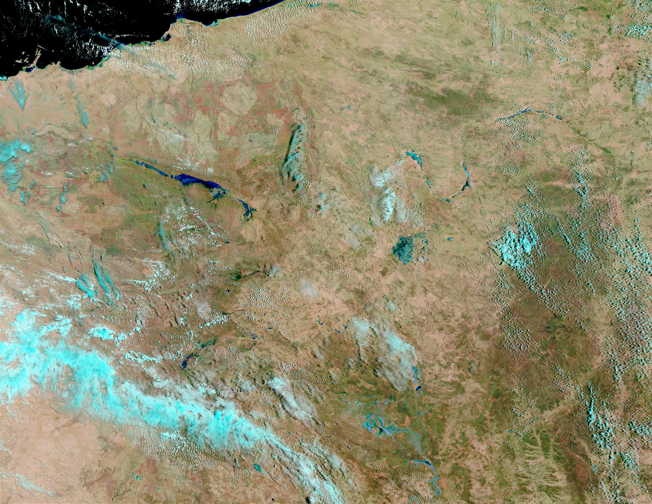 Floods in Western Australia (false color) - related image preview