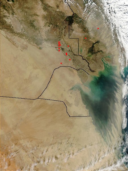 Dust storm off Kuwait - related image preview