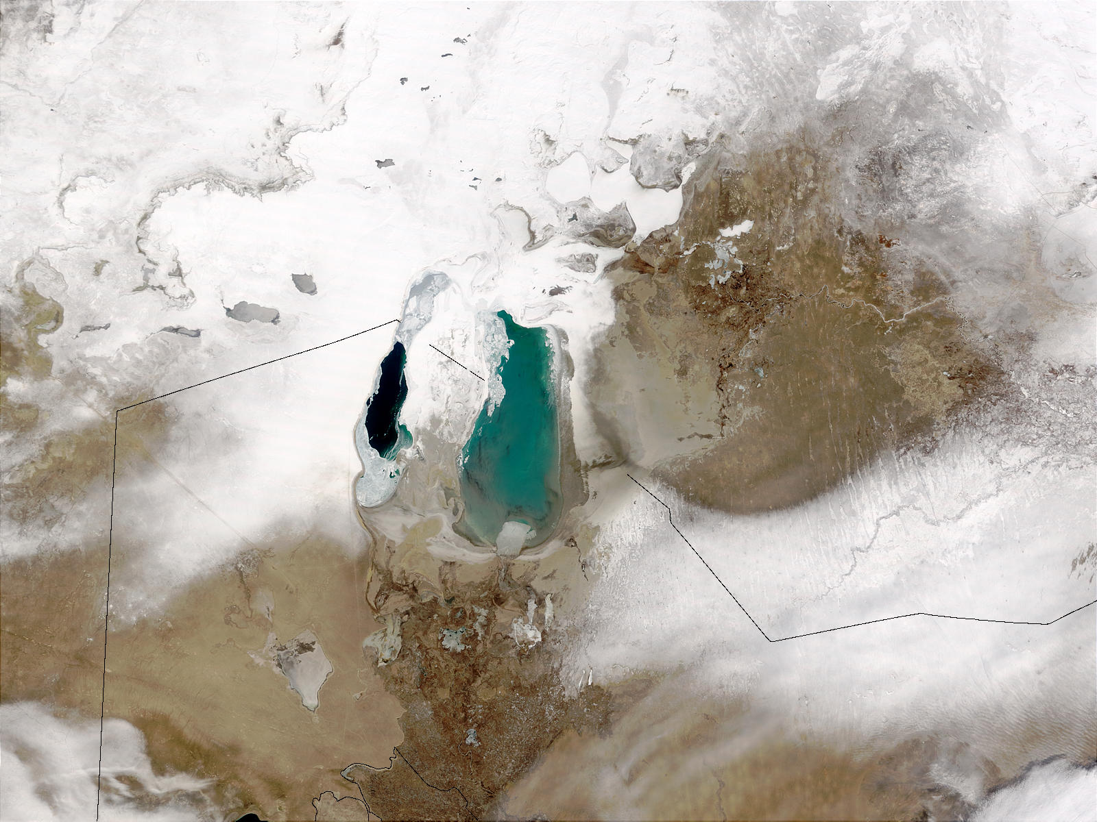 Snow around the Aral Sea - related image preview