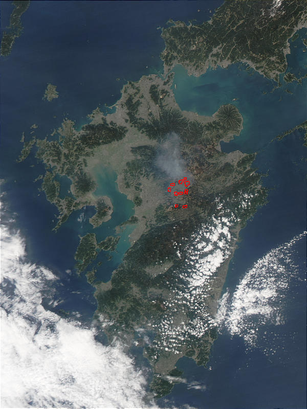 Fires on Kyushu Island, Japan - related image preview