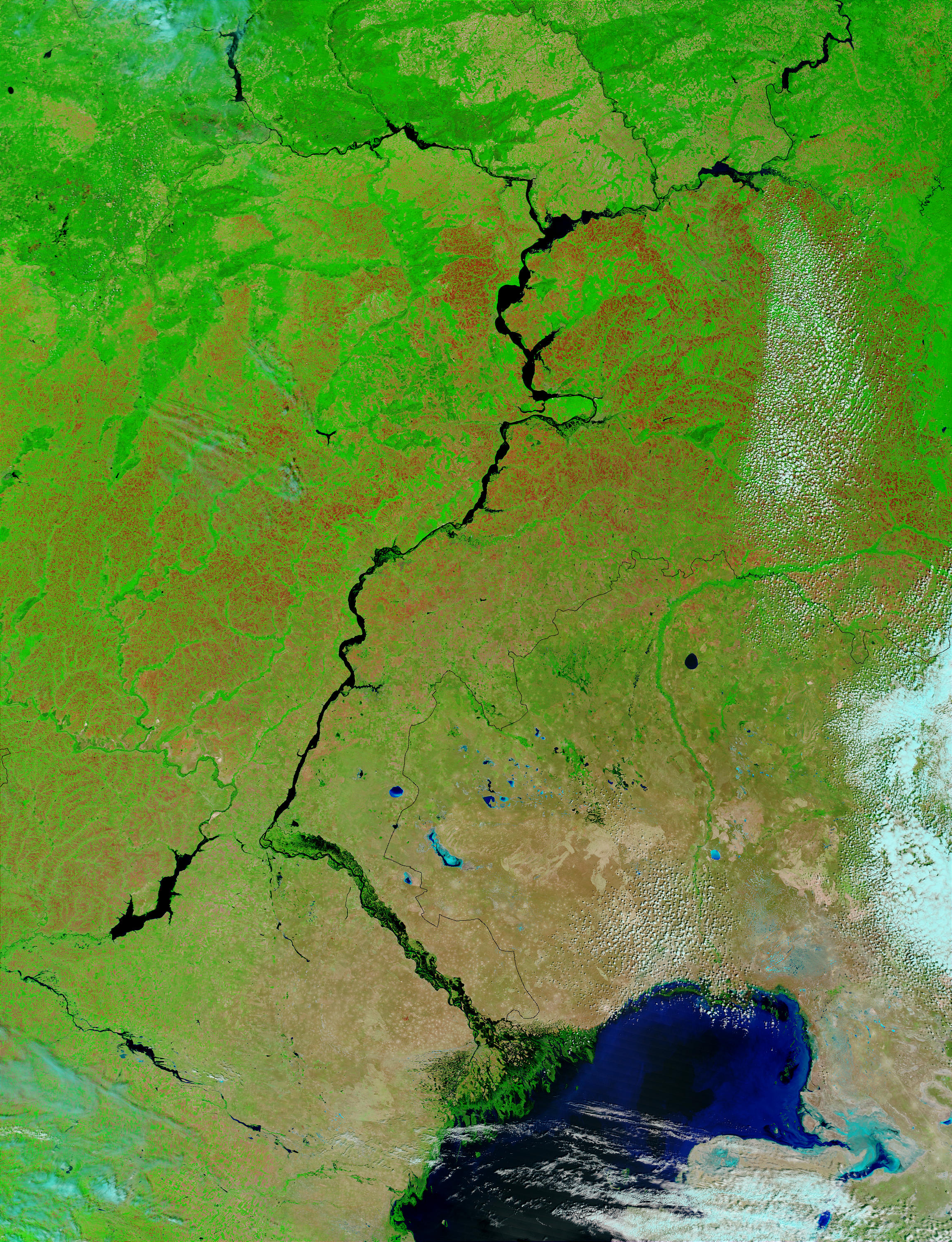 The Volga River, Russia (false color) - related image preview