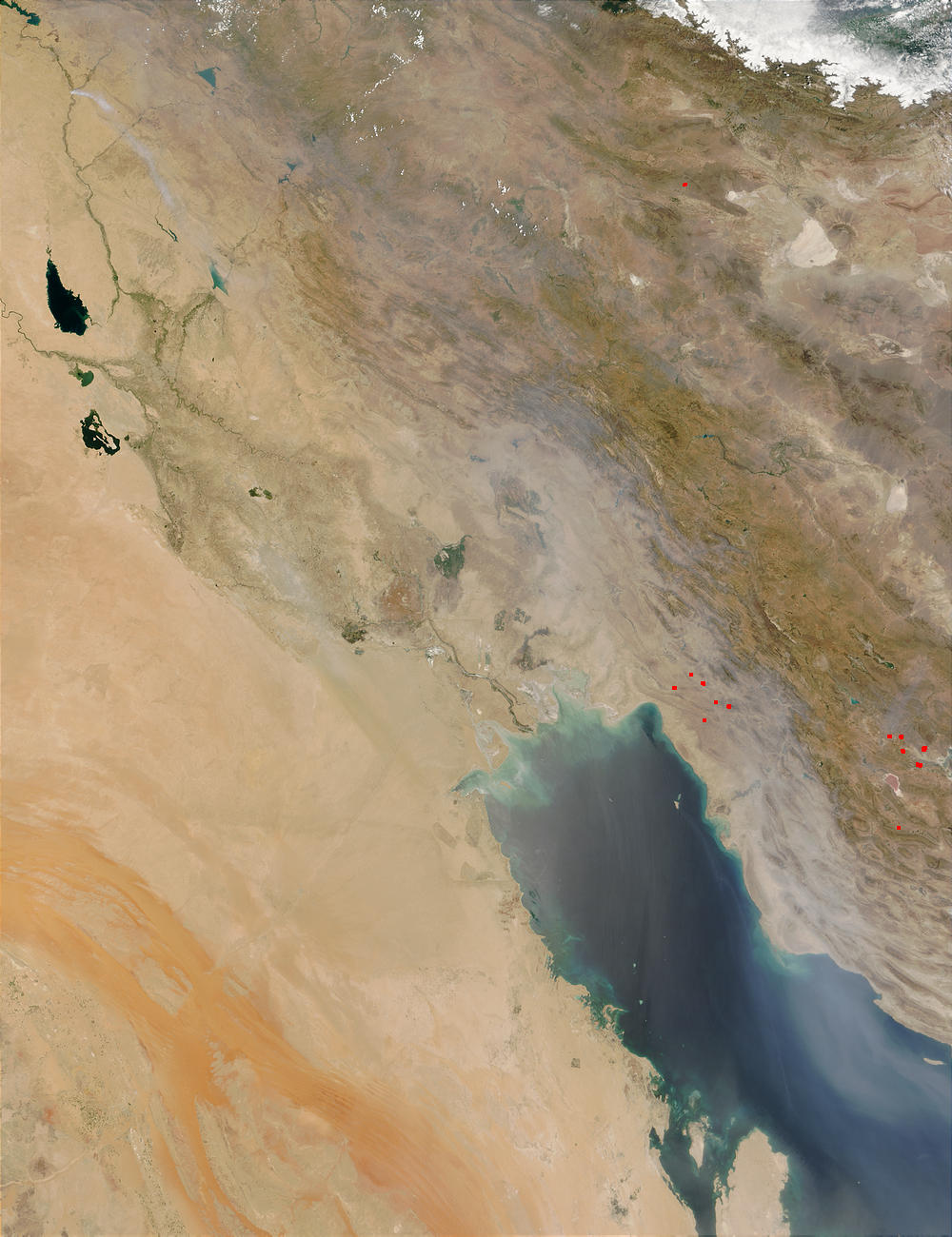 Toxic sulfur dioxide smoke across Iraq and Iran - related image preview