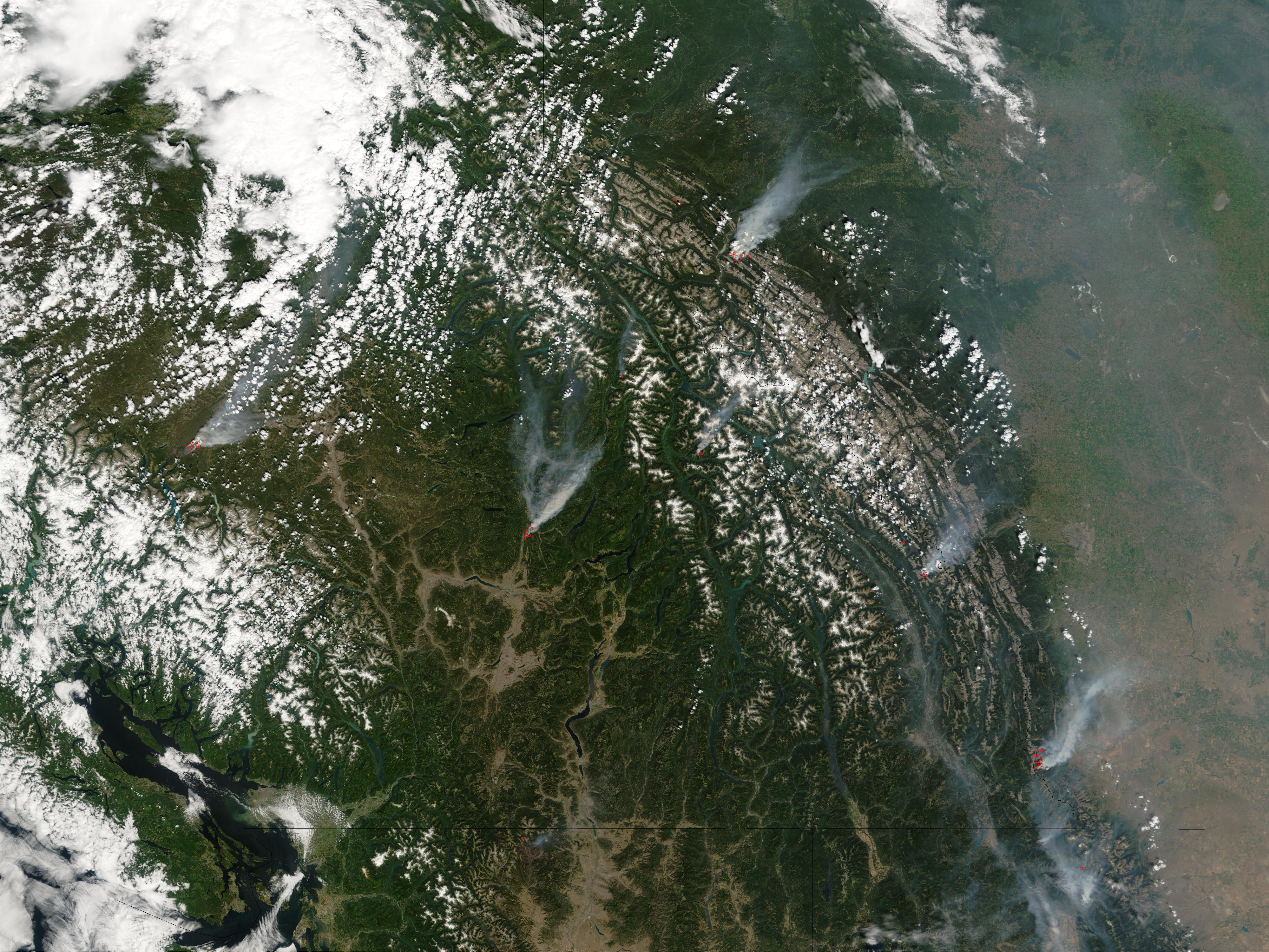 Fires across British Columbia and Alberta (morning overpass) - related image preview