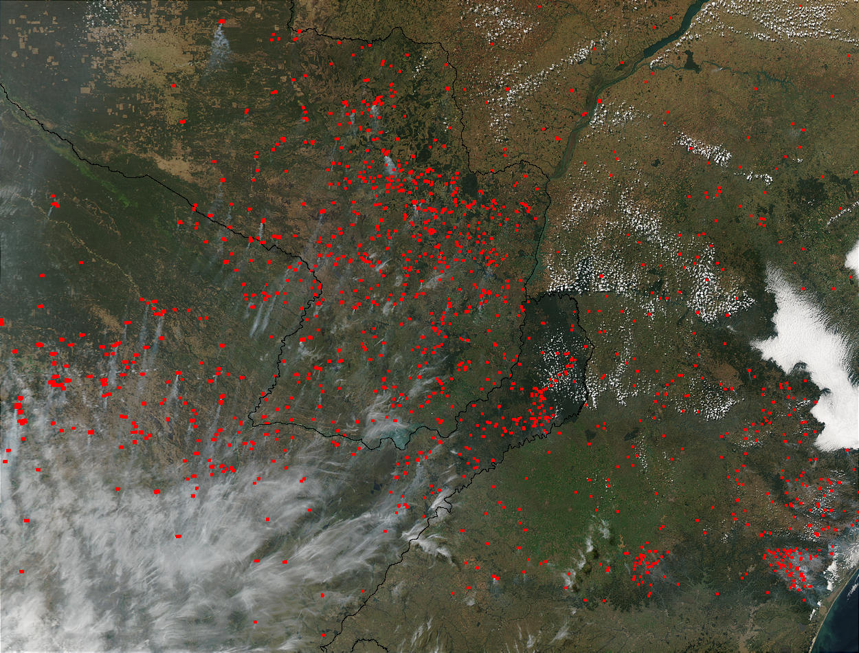 Fires in central South America - related image preview