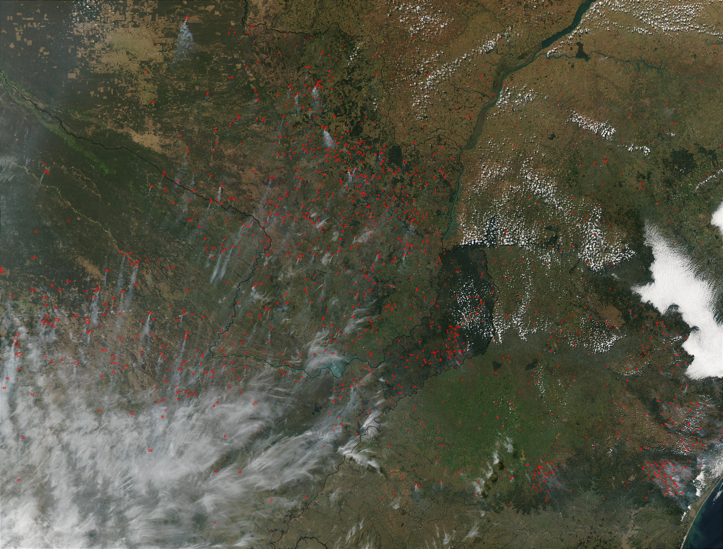 Fires in central South America - related image preview