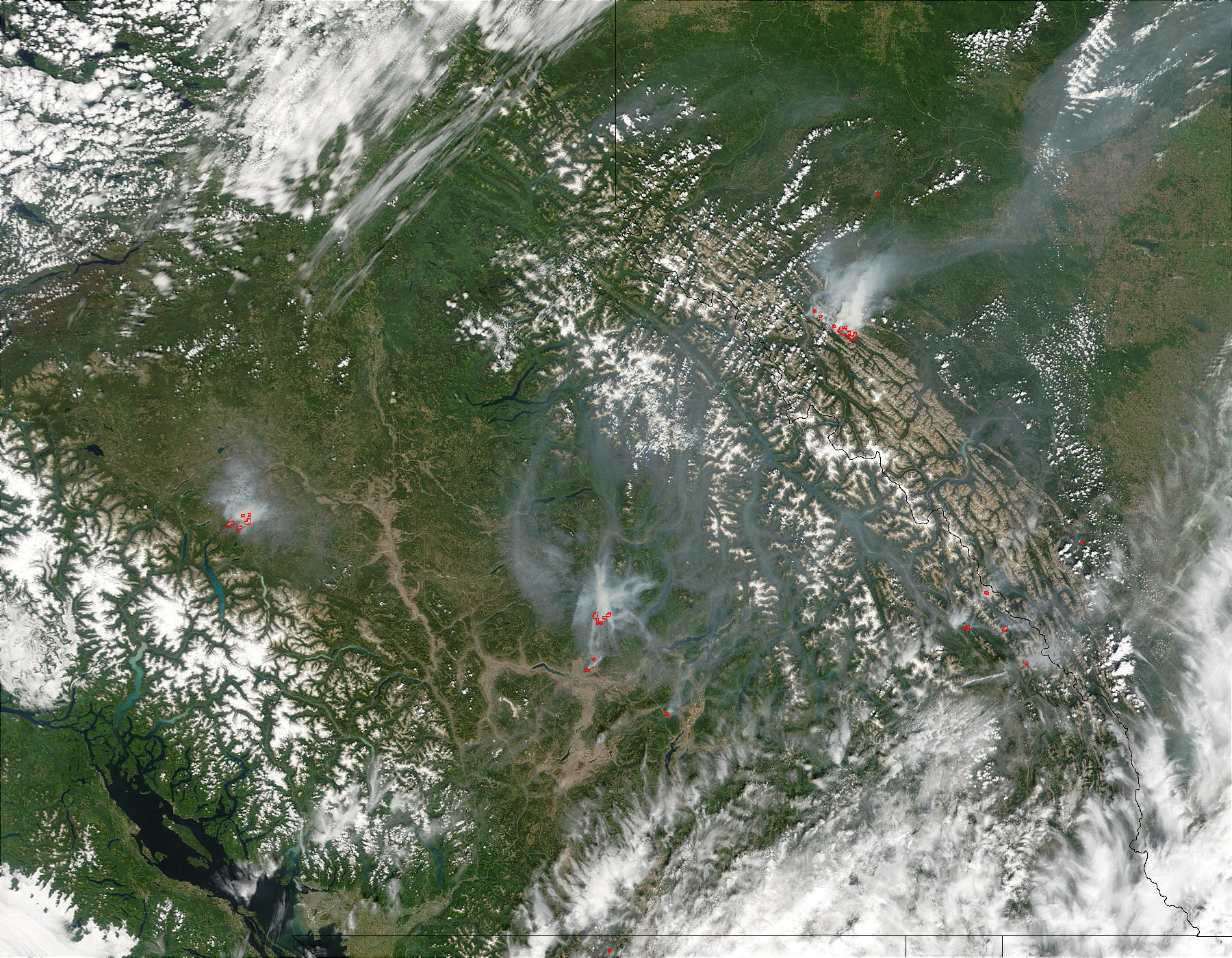 Fires in British Columbia and Alberta (morning overpass) - related image preview